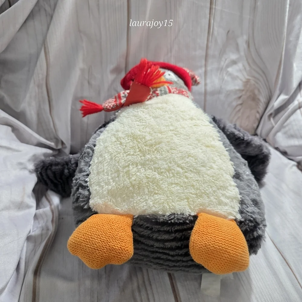Pier 1 Imports Dodger Penguin Plush Stuffed Toy Winter No Sound 15 Inch